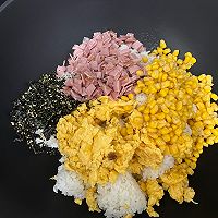 培根玉米海苔蛋炒饭的做法图解7