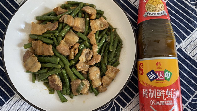 豆角炒五花肉