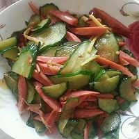 火腿炒黄瓜的做法图解1