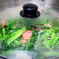 芥兰苗炒火腿(家常快手菜)的做法图解9