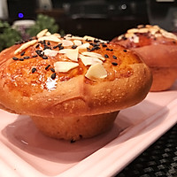 蘑菇云蜜蜜豆面包的做法图解8