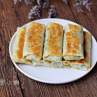 韭菜鸡蛋春卷—馄饨皮版