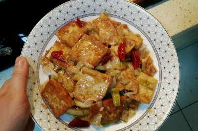 大葱烧豆腐