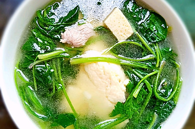 菠菜日本豆腐瘦肉汤