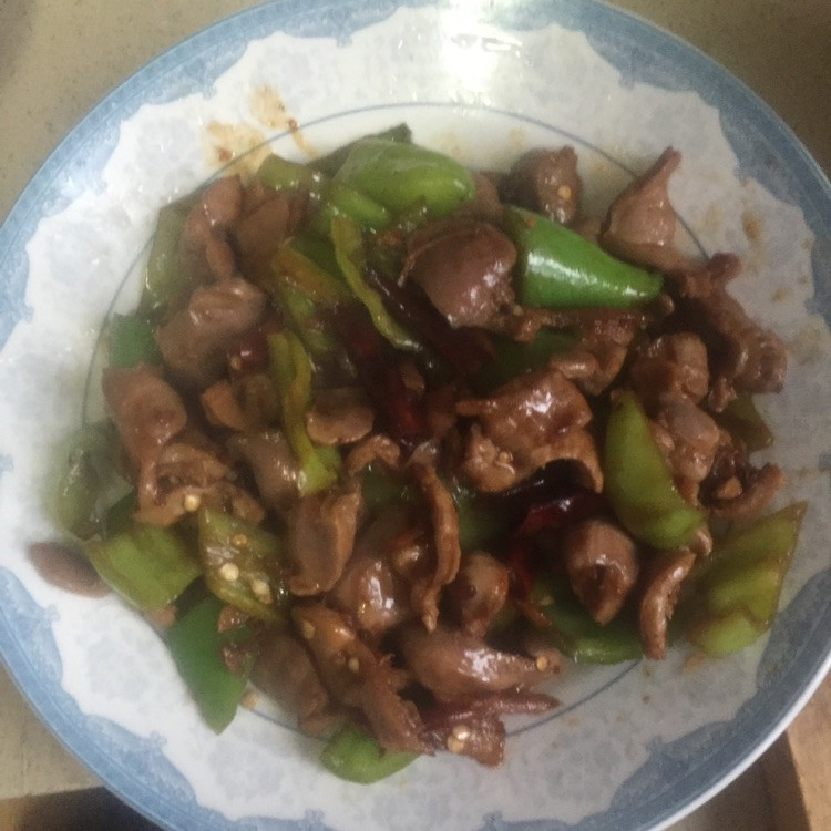 辣椒炒鸡胗的做法