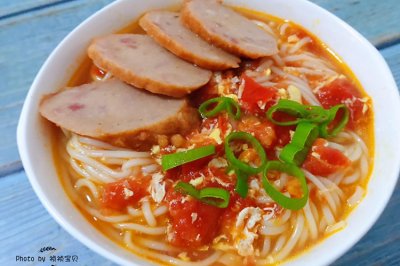 肉参番茄鸡蛋面