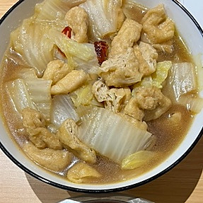 白菜焖豆泡的做法