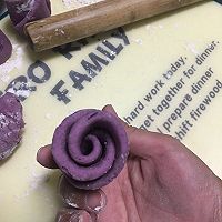 紫薯玫瑰花小馒头的做法图解8