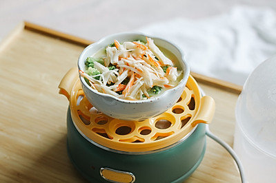 西蓝花豆腐蟹柳蒸蛋