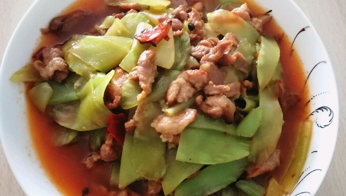 家常莴笋炒肉