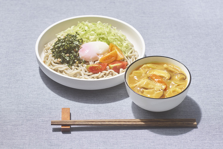 日式咖喱荞麦拌面的做法