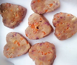 鸡肉胡萝卜紫薯饼—狗狗零食的做法