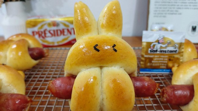 #自由创意面包#超可爱兔子面包的做法
