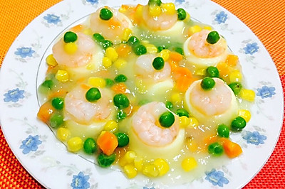 玉子豆腐蒸虾仁