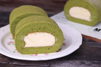 细腻清新，春日抹茶蛋糕卷