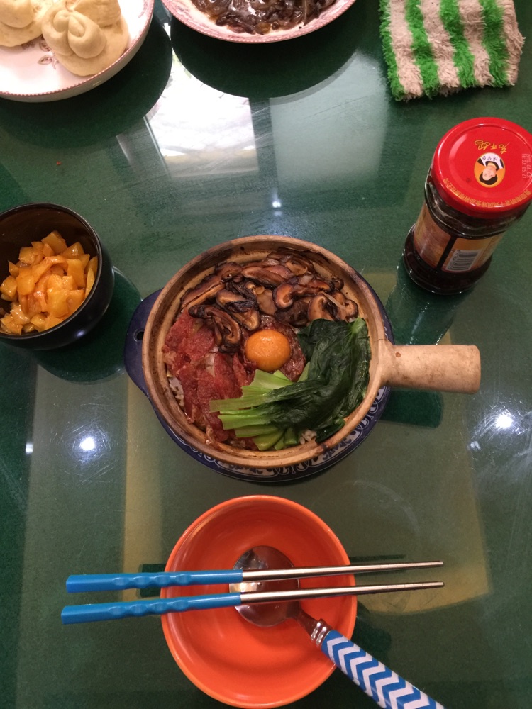 腊味窝蛋煲仔饭的做法图解6