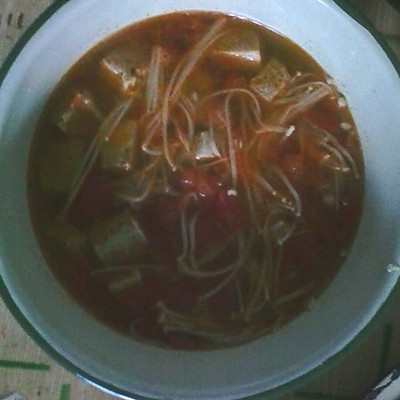 番茄豆腐菌类汤