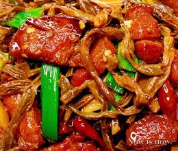 干豆角烧肉的做法