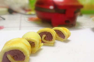 小红锅出品：宝宝早餐-紫薯蛋糕卷