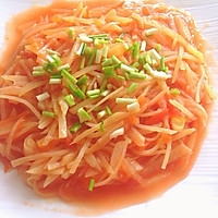 减脂食谱-西红柿炒土豆丝的做法图解2