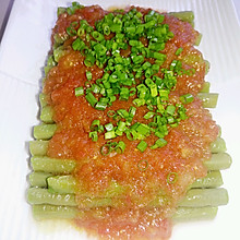 西红柿拌豇豆