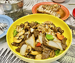 蘑菇牛肉片的做法