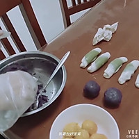 自制高逼格青汁紫薯蛋黄酥的做法图解5