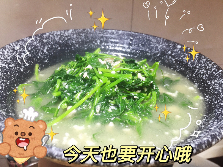 白花菜肉沫汤的做法