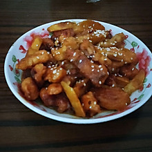 糖醋鸡肉土豆条