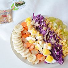 彩虹沙拉+玉米汤#丘比沙拉汁#