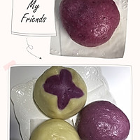 紫薯玫瑰豆沙馒头的做法图解5