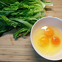#橄榄中国味 感恩添美味#快手菜～油麦菜炒鸡蛋的做法图解1