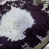 香煎芝士心芝麻紫薯饼的做法图解4