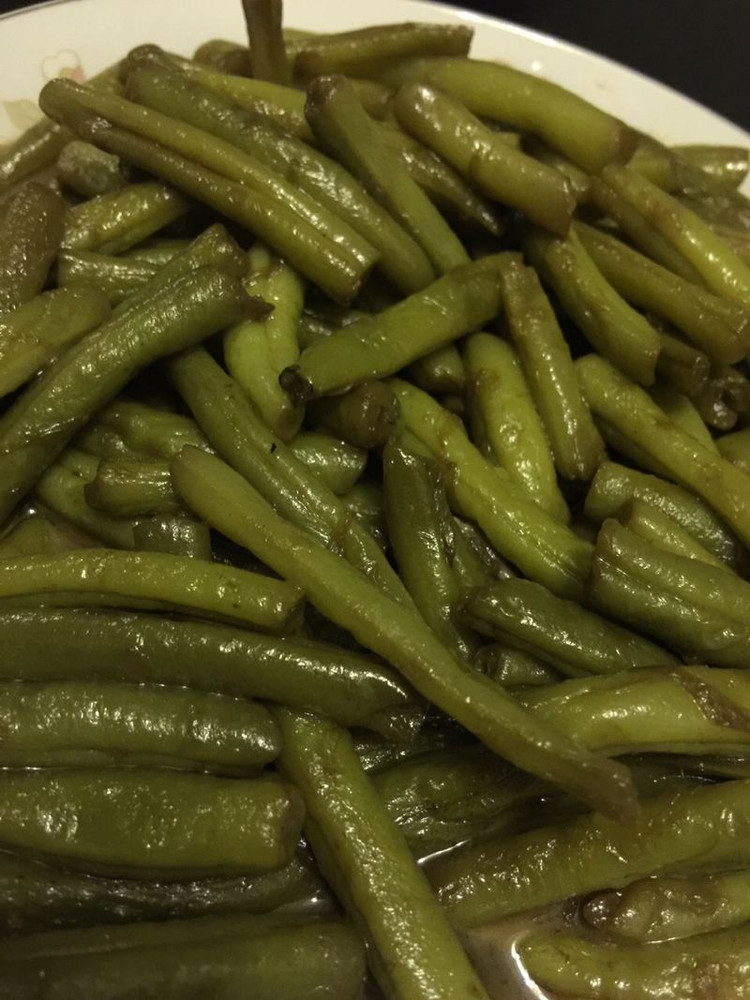 炖豆角（素）的做法