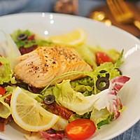 健身食谱|煎三文鱼蔬菜色拉，减脂增肌好帮手的做法图解7