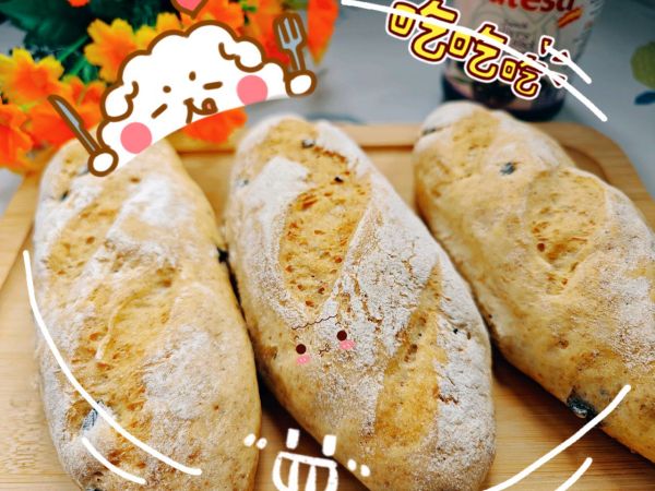 无油无糖的黑橄榄小法棍