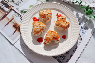 海苔火腿饭团❤️米饭花样吃法，好吃又好看