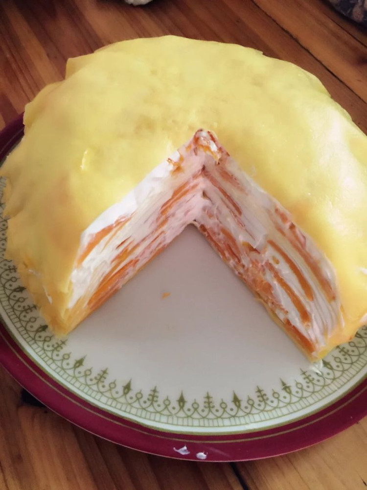 芒果千层蛋糕可丽饼的做法