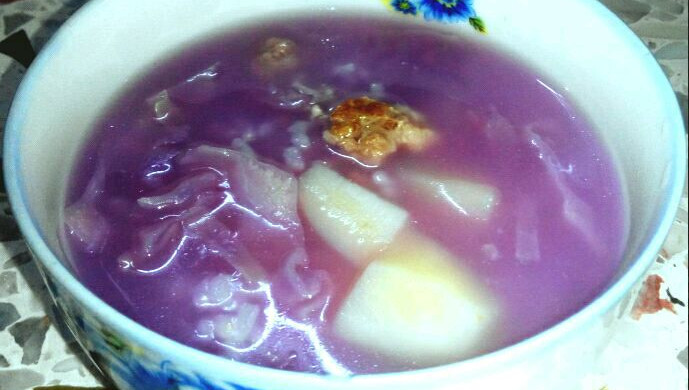 每日一粥:紫甘蓝土豆肉糜粥