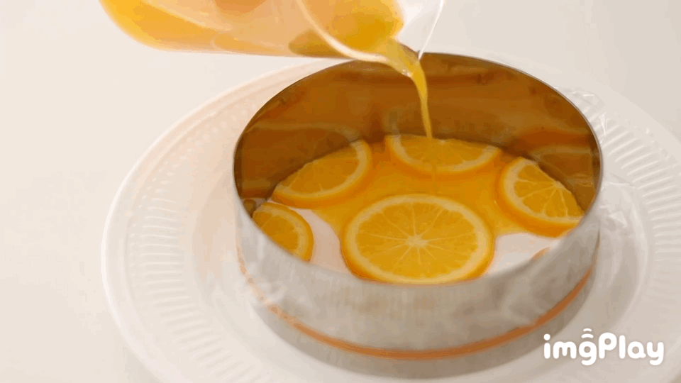 橙子果冻慕斯蛋糕的做法图解7