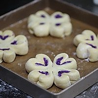 #网红美食我来做#送你一颗幸运心：四叶草紫薯心形面包的做法图解7