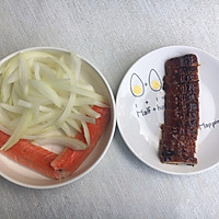 #中秋团圆食味#鳗鱼炒乌冬的做法图解2