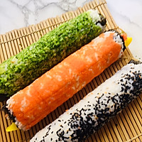 彩色翻卷寿司（简单食材做出高大上）的做法图解7