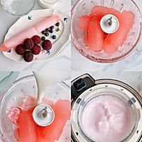 #美国开心果快乐食光#夏日快乐奶香草莓冰沙的做法图解2