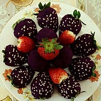紫薯草莓的做法图解1