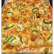 黑胡椒虾仁鸡肉pizza