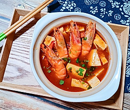 #美味开学季#韩式鲜虾豆腐煲的做法