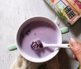 #糖小朵甜蜜控糖秘籍#紫薯牛奶燕麦粥的做法
