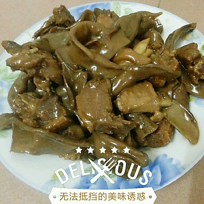 狗仔豆干烧鸭肉