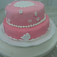 HOLLETKITY粉色双层翻糖蛋糕#九阳烘焙剧场#的做法图解49